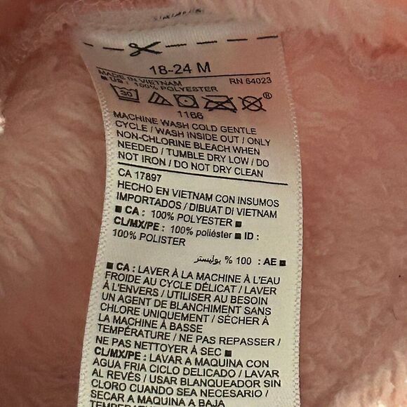 Old Navy pink jacket hoodie size 18-24 months - Picture 5 of 8